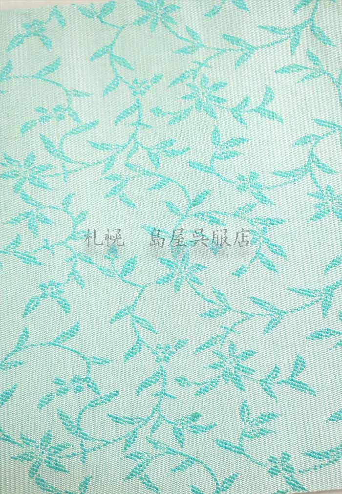 【新品未使用】おりびと正絹半幅帯　四つ葉のクローバー　ハート　可愛い　個性派