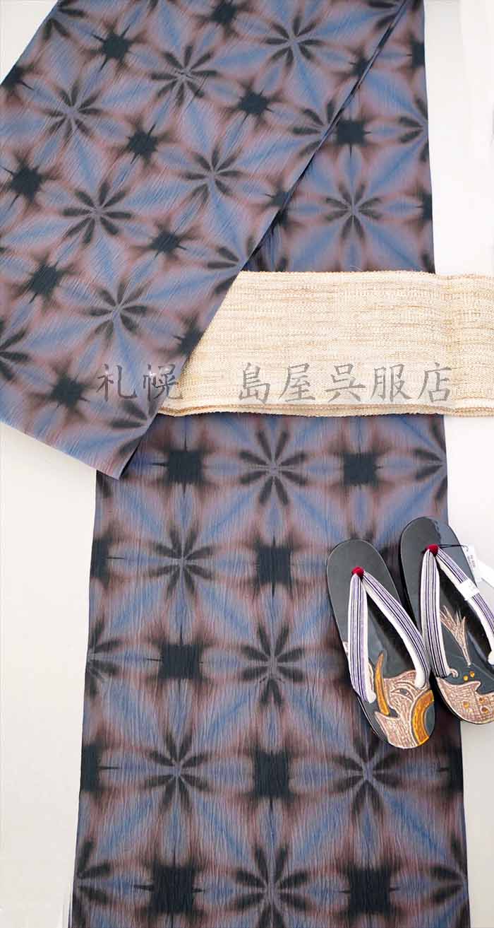 夏）半幅帯：自然布（葛／くず）きなり色
